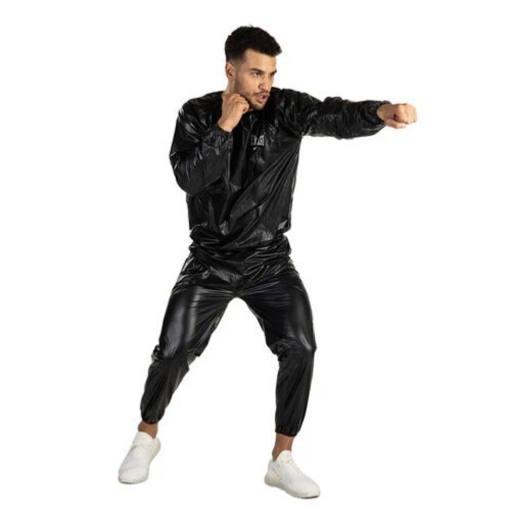 Everlast PVC Sauna 2-Piece Suit with Pockets - Black, XL/ XXL